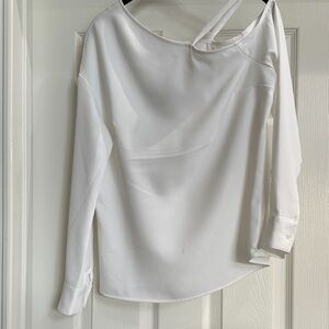 Express Off-Shoulder White Blouse